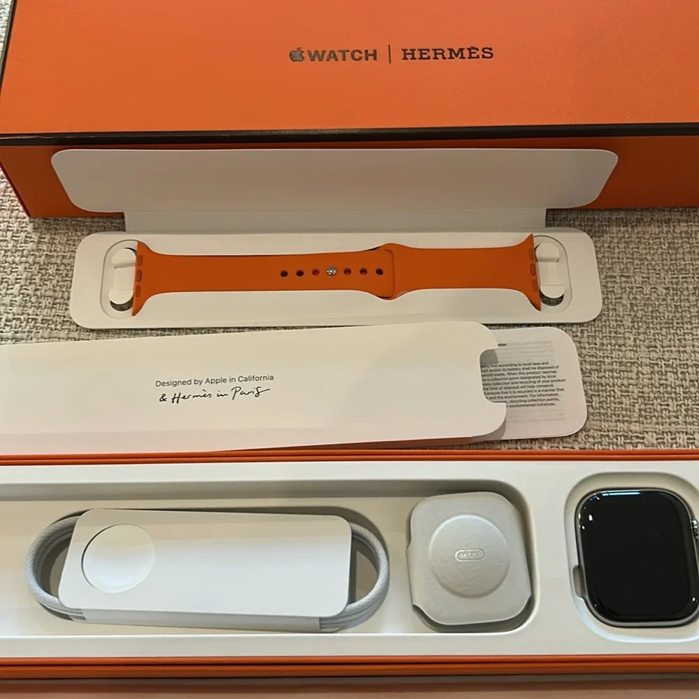 Brand new Hermes grand H steel apples watch 46MM series 11